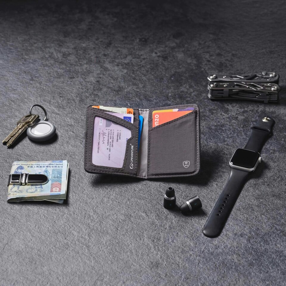 image 1 of Lifeventure RFiD Blocking Slim Card Wallet Holder Grey