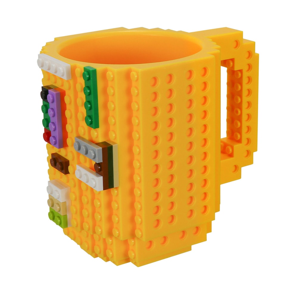 image 1 of Building Bricks DIY Puzzle Mug 400ml with Assorted Blocks Construction Brick Compatible Novelty Coffee Cup Gift Boxed Creative Design