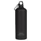 image 1 of Trespass Adults Slurp Water Bottle With Carabiner (1 Litre) | Black | Matt Black | 1