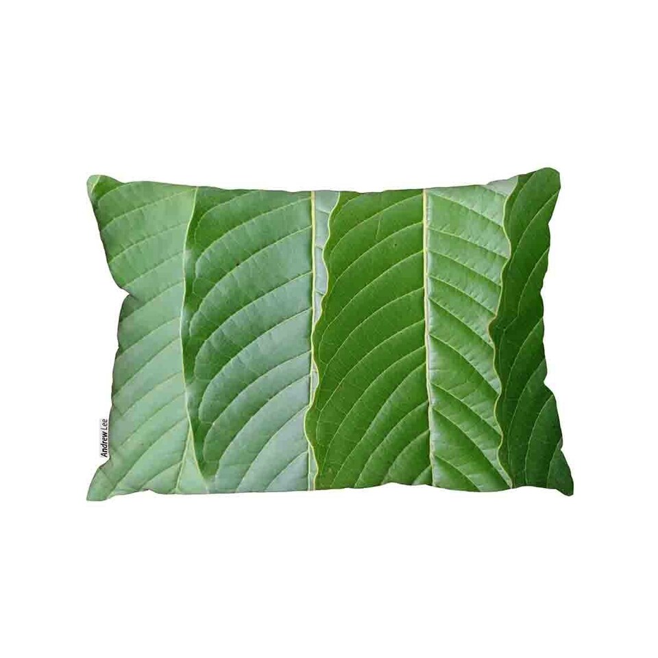 Close Up Of Green Leaves Outdoor Cushion