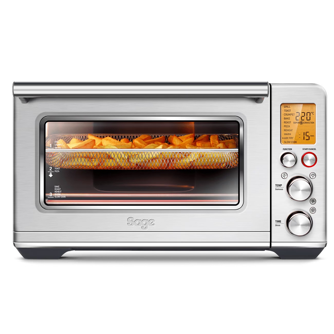 Sage The Smart Oven Air Fryer, Toasts, Grills, Bakes, Roasts, Airfries, Reheats and Slow Cooks, Brushed Stainless Steel