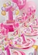 image 2 of Pack of 8 First Birthday Pink Balloons Party Hats