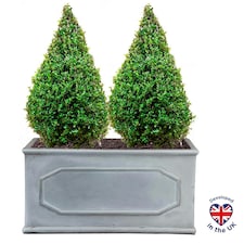 Faux Lead Chelsea Trough Light Stone Garden Planter W30 H30.5 L71 cm, 64 ltrs Cap.