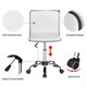 image 5 of Yaheetech PU Leather Low Back Armless Desk Chair | White