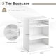 image 2 of COSTWAY 3 Tier Bookcase Floor Standing Open Bookshelf Bedroom Modern Display Cabinet