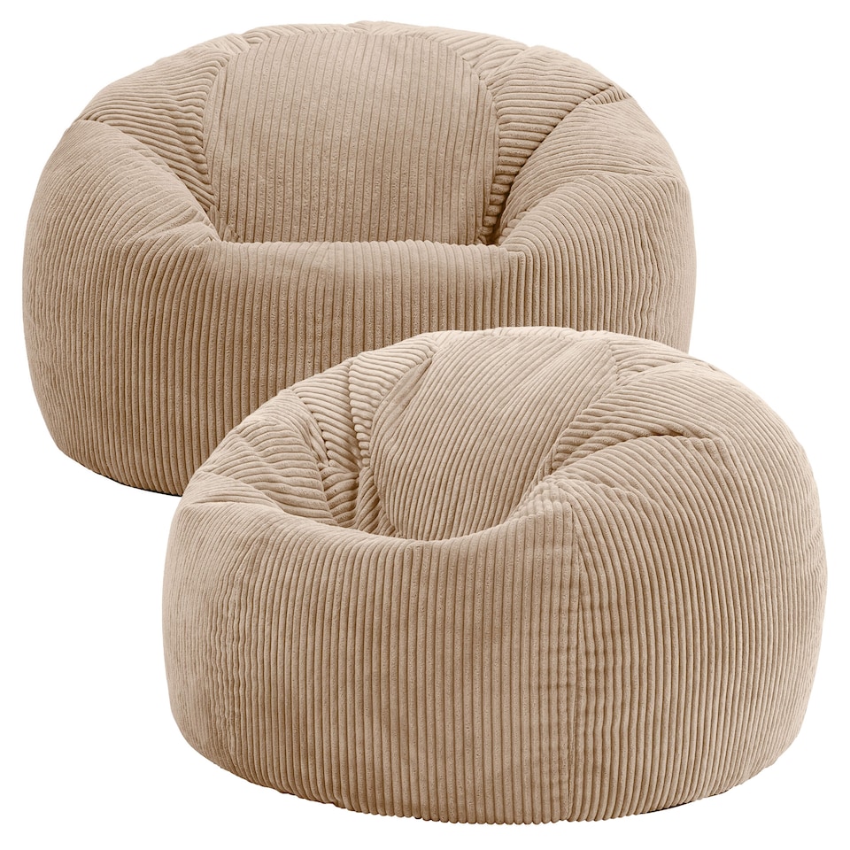 image 1 of icon Kingston Classic Beanbag Corduroy Natural Beige Set of 2