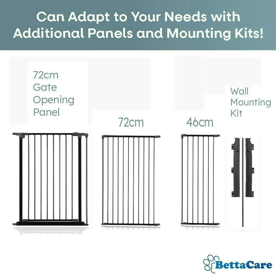 image 1 of Bettacare Premium Extra Tall Multi Panel Flexible Dog Barrier, up to 154cm Wide, White, 105cm Tall, Dog Barrier for Pets Dogs and Puppy White