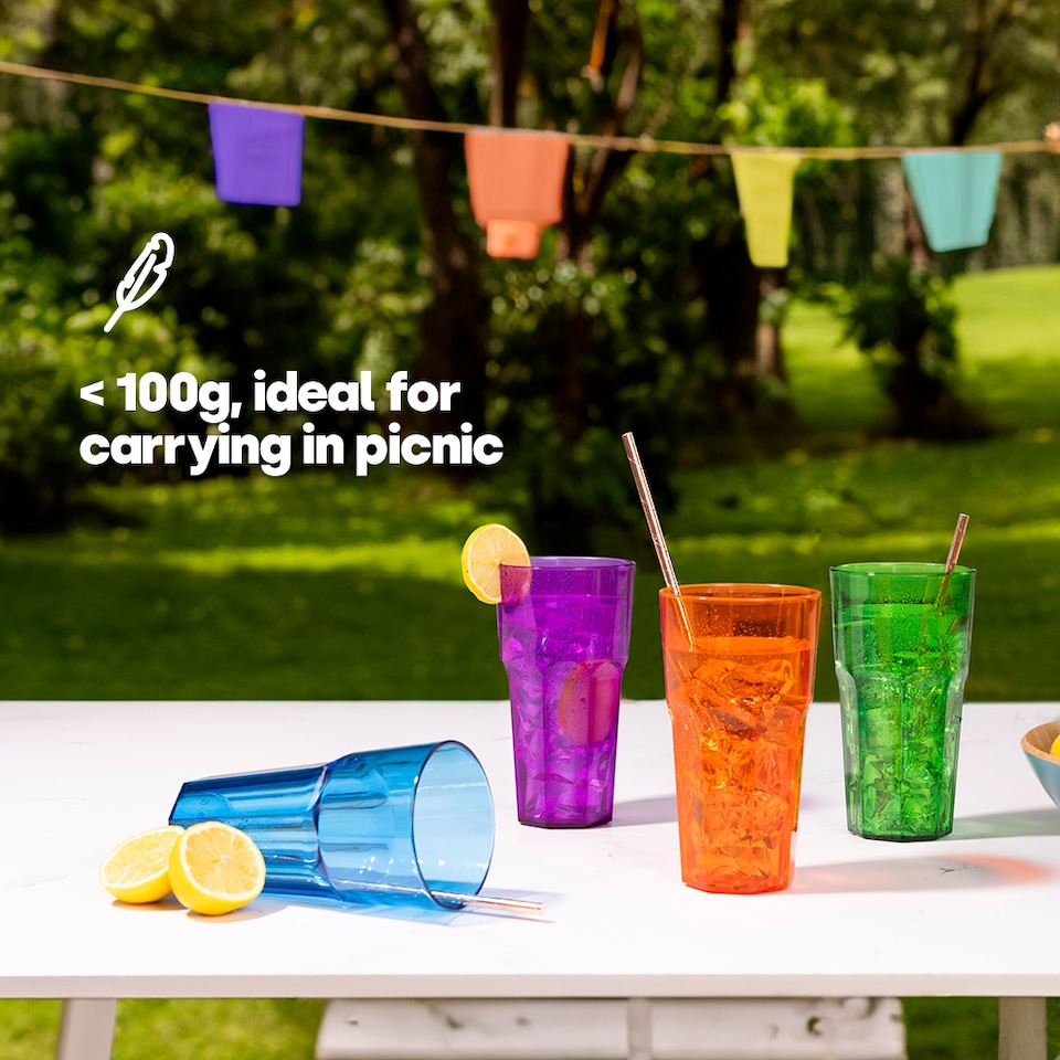 image 1 of Multicolour Plastic Tumbler Set of 4