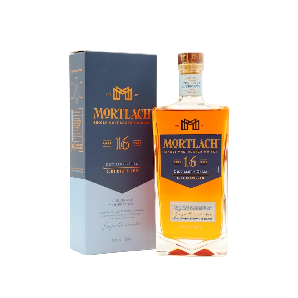 Mortlach Distillers Dram Speyside Single Malt Scotch 16 year old Whisky