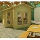 image 2 of 14ft x 14ft (4.26m x 4.26m) Elvis 44mm Wooden Log Cabin (19mm Tongue and Groove Floor and Roof) (14 x 14) (14x14)