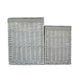 image 2 of Set of 2 Grey Wash Square Laundry Basket with Grey Sage Lining | Grey | Grey