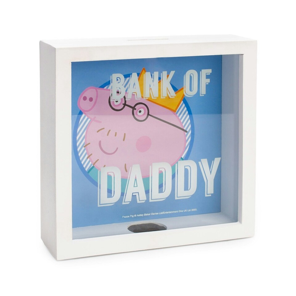 image 1 of Peppa Pig Bank Of Daddy Money Pot - White - One Size