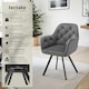 image 2 of Armchair Lucia - padded, quilted pattern, 180 degree swivel chair - Set of 6 Grey | Anthracite
