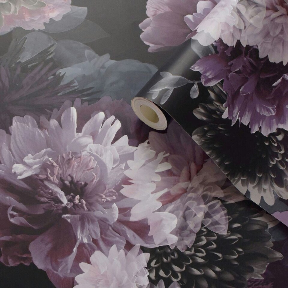 image 1 of Muriva Lipsy Issey Wallpaper - Mauve - 10m x 53cm Purple