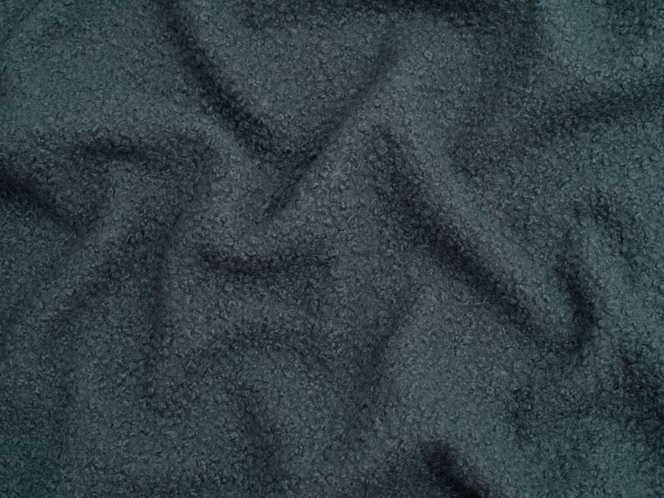 Minerva Core Range Blue Boucle Textured Coating Fabric for Dressmaking, 150cm / 59" Wide - per metre