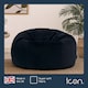 image 5 of Kingston Classic Velvet Bean Bag Chair Flowers Bean Bags | Blue | Midnight Blue | 1