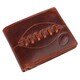 image 6 of SPORTGIFTZ - Buffalo Leather Rugby Wallet | RFID Protection | 7 Card Slots | Coin Pouch & ID Holder | Rugby Fan Accessory | Multicoloured, 10cm x 8cm, Leather Brown