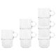 image 1 of LAV Cozy Stacking Glass Coffee Cups - 350ml - Pack of 6 Clear