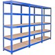 image 3 of 3 x Q-Rax Racking Blue 90 x 50 x 180cm + 2 x Racking Blue 120 x 50 x 180cm Blue