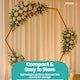 image 9 of Gold Hexagon Arch Stand Party Background Decoration, Garden Arbors - 240cm
