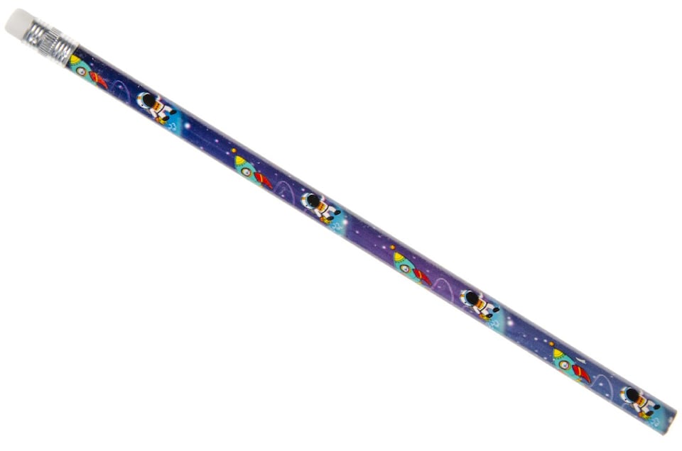 image 1 of Pack of 12 Space Design Pencils with Eraser