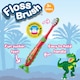 image 3 of Brush Baby Dinosaur FlossBrush™ Bristles Toothbrushes Double Pack (3-6 Years)