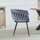 image 4 of Set of 2 Baiano Fabric Dining Chairs - Grey