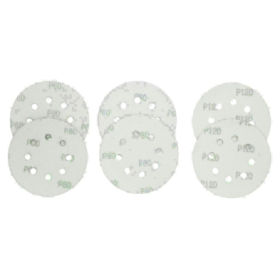 image 1 of 125mm 5" Hook And Loop Sanding Sander Abrasive DA Discs Mixed Grit 30pc