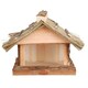 image 1 of Wall Birdtable (Thatched Roof) Wood 100% Cream