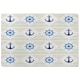image 1 of Nautical Elements on Striped Background (Rug) Blue | Small: 60x110cm