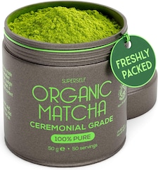 SuperSelf Organic Matcha Green Tea Powder Ceremonial Grade 50g