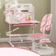 image 7 of AIYAPLAY Kids Desk and Chair Set w Tiltable Desktop, Reading Rack | Pink | 2