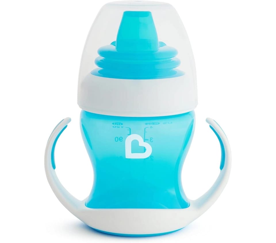 image 1 of Munchkin Baby Drinking Drink Trainer Gentle Transition Cup 125ml Blue 4m+