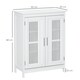 image 7 of kleankin Modern Bathroom Cabinet, Freestanding Floor Cabinet with Storage, White White