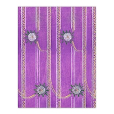 Purple Floral Vintage Pattern Japan Wall Art Print Furuya Korin 12x16"