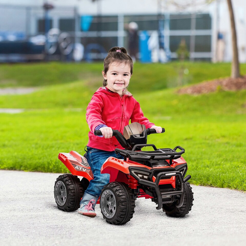 image 1 of HOMCOM 6V Kids Electric Ride on Car Toddler Quad Bike ATV for 18-36 month Red