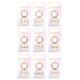 image 3 of Something Different Angel Number Keyring (Pack of 9) - Cream/Gold - One Size