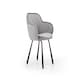 image 2 of Claudia Art Deco Dining Chairs (Pack of 2) - L52 x W44 x H84.5 cm - Grey Grey
