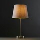 image 1 of ValueLights Modern Pair Of Satin Silver Table Lamps With Grey Shades Grey