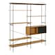 image 4 of Angus Bookcase with 1 Sliding Door & 5 Shelves in Oak & Black