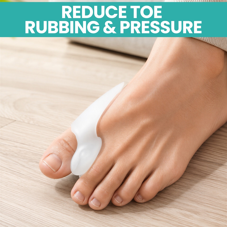 image 1 of Trimming Shop Gel Toe Separators Soft Silicone Toe Spreader Cushions - 2pcs