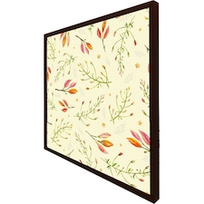 Green branches on light background (Picture Frame) Brown | XS