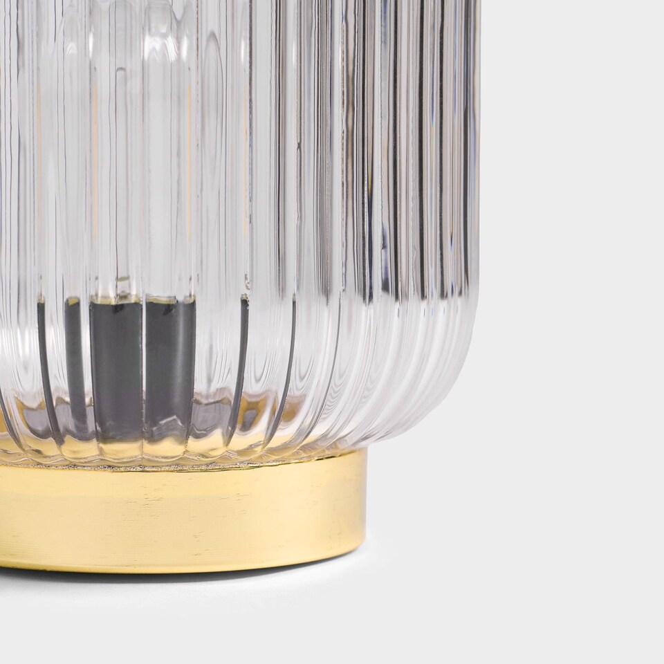 image 1 of OHS Glass Cordless Table Lamp LED Battery Operated Night Light