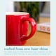 image 2 of Argon Tableware New Bone China Mugs - 330ml - Red Ombre - Pack of 4 | Red | Red | 4
