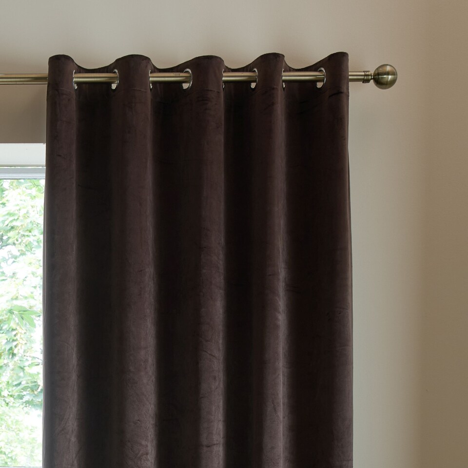 image 1 of Catherine Lansfield Super Thermal Blackout Matt Velour Eyelet Curtains