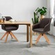 image 9 of COSTWAY Swivel Accent Chair Set of 2 Ergonomic Armchairs Brown Brown