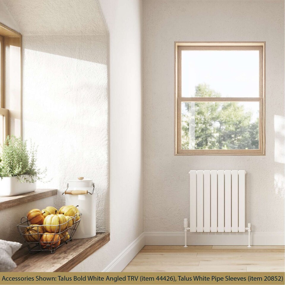image 1 of Typhoon Horizontal Double Panel Heated Bathroom Radiator - White - (H) 600mm x (W) 544mm