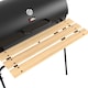 image 2 of BBQ Master XL Barrel Charcoal BBQ Grill Smoker Black with Shelf