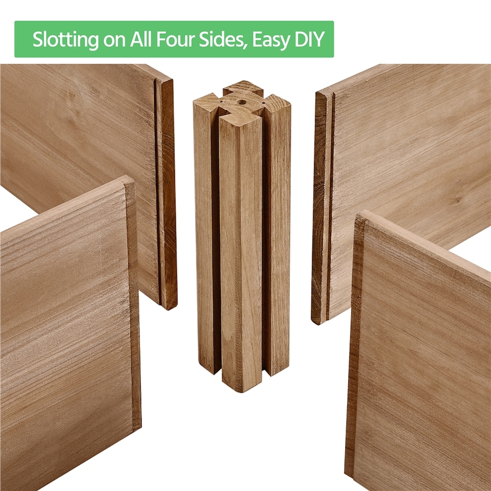 image 1 of Yaheetech 62.5 cm W Wooden Raised Garden Bed-Dark Brown | Brown | Dark Browm | 241.5 cm L x 62.5 cm W x 27 cm H | 1