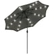 image 1 of Outsunny 2.7m Patio Garden Umbrella Outdoor Parasol Outdoor Market Table Umbrella with Tilt Crank and 24 LEDs Lights Grey